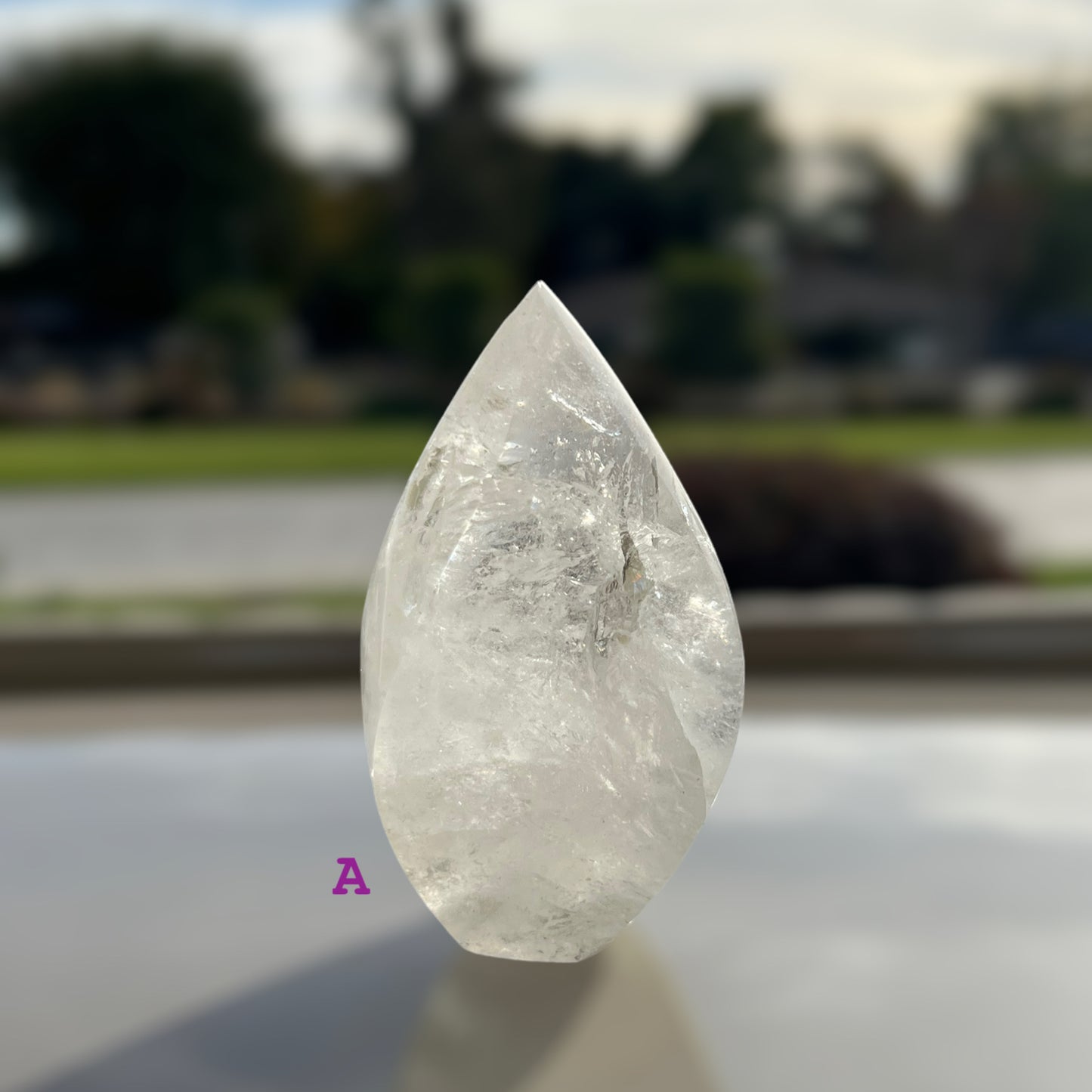 AAA 級透明石英水晶火焰(M)