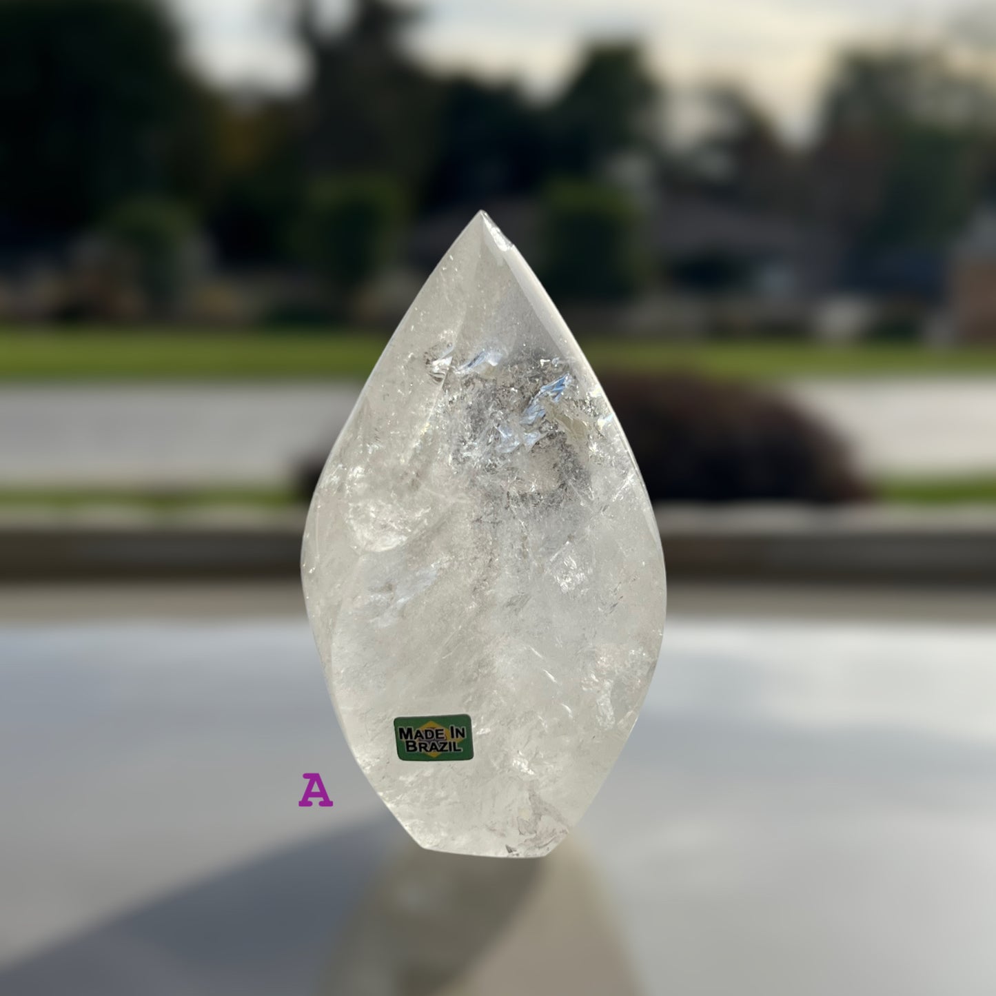 AAA 級透明石英水晶火焰(M)