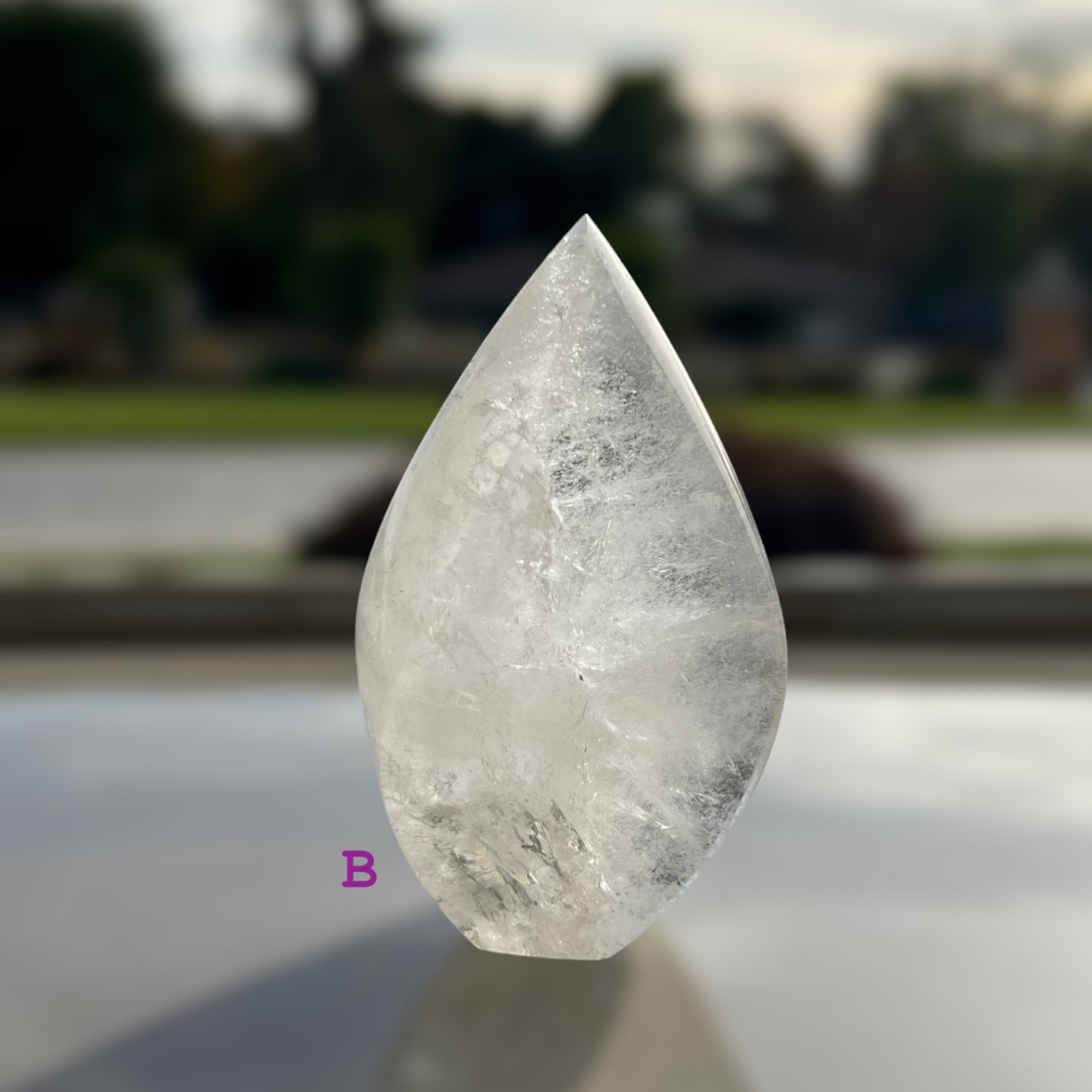 AAA 級透明石英水晶火焰(M)