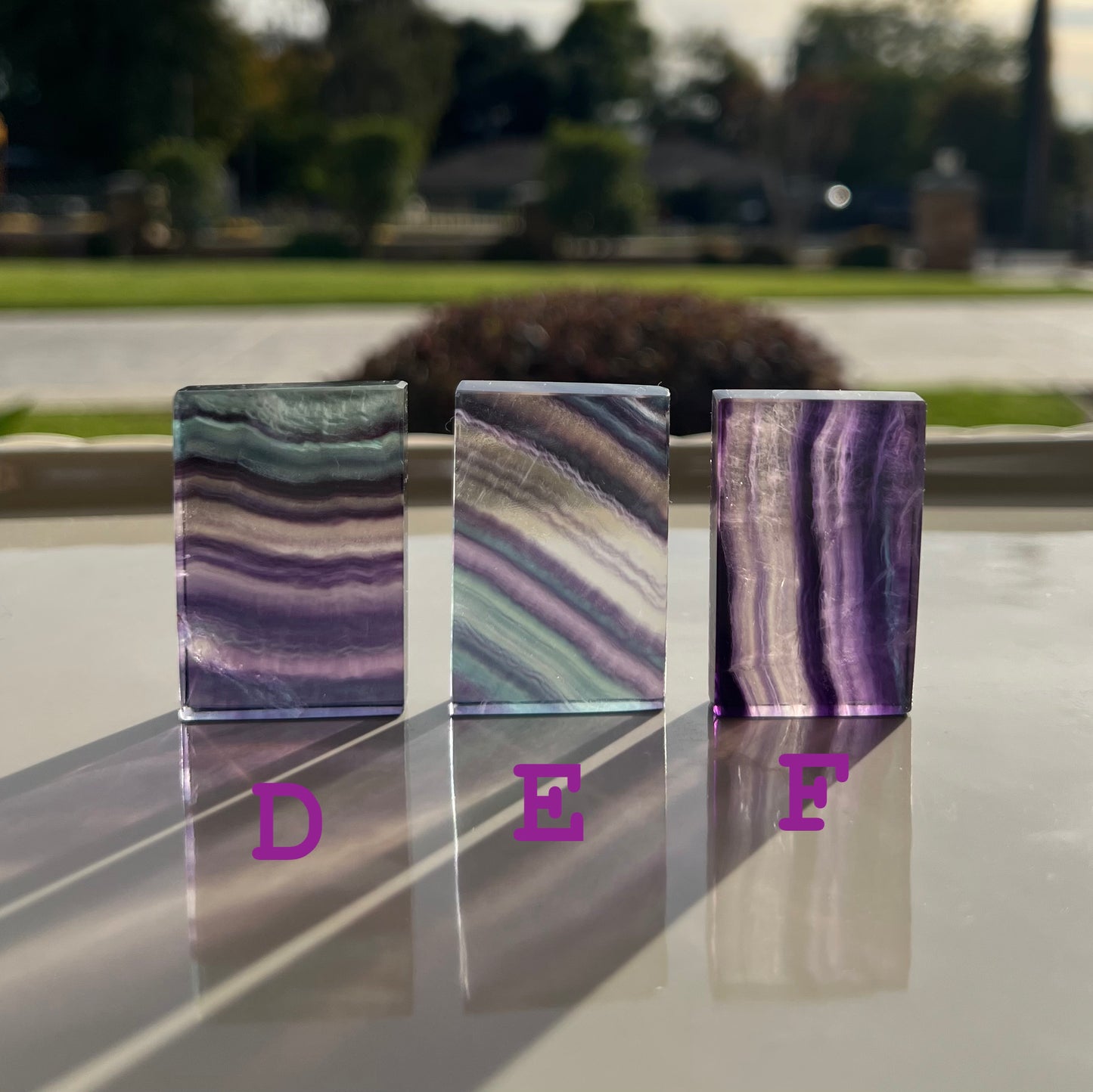 AAA Grade Fluorite Crystal Slab (S-medium) Batch#2