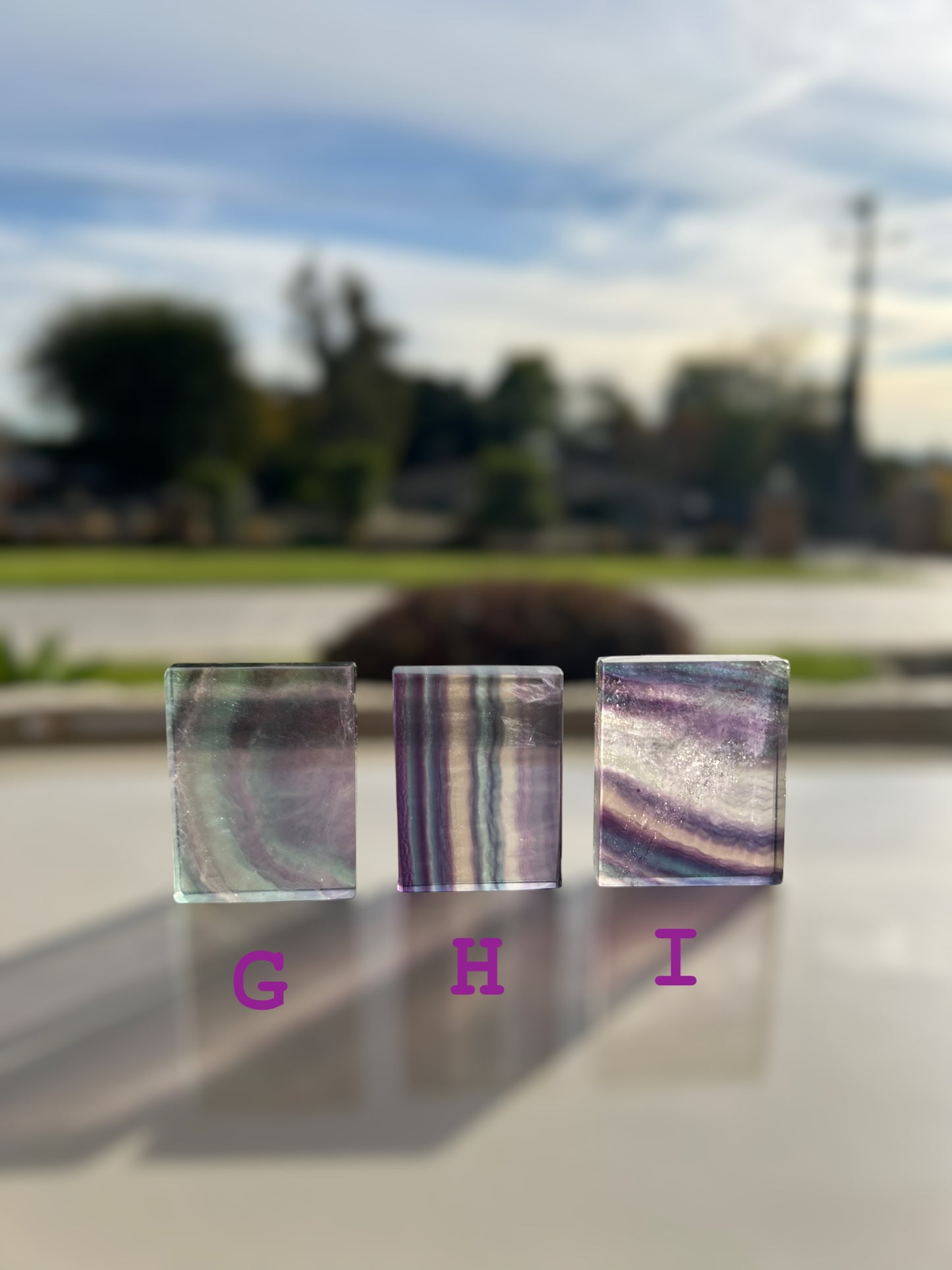 AAA Grade Fluorite Crystal Slab (S-medium) Batch#3