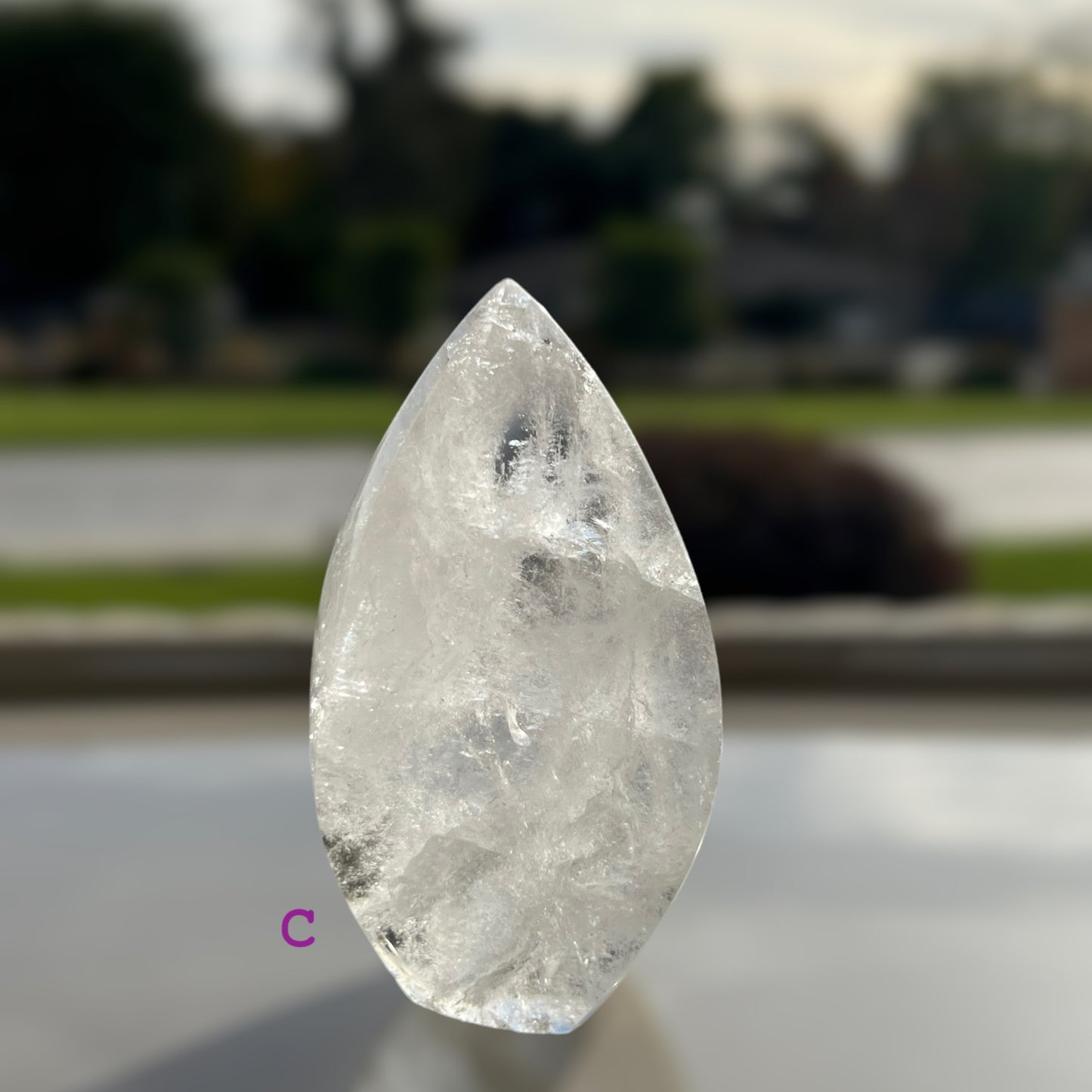 AAA 級透明石英水晶火焰(M)