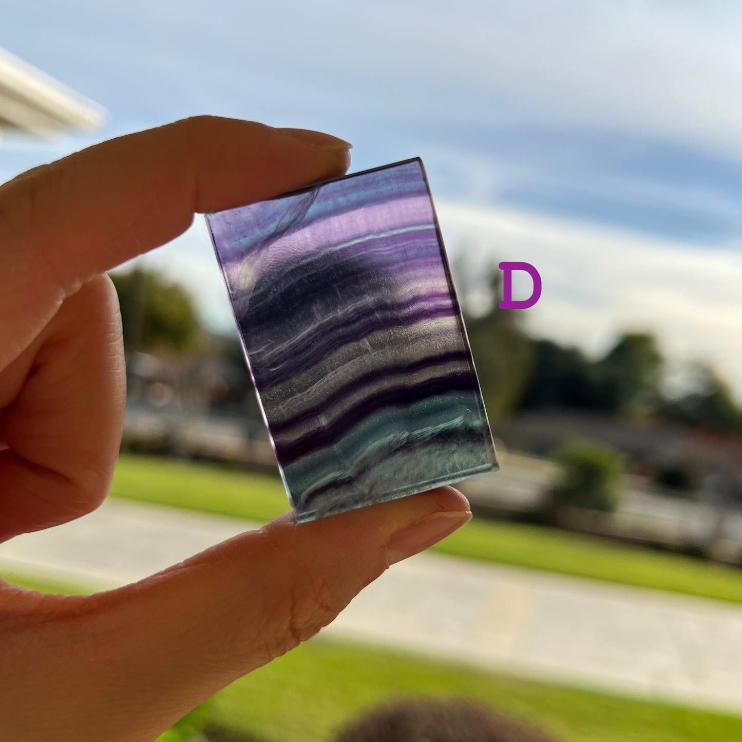 AAA Grade Fluorite Crystal Slab (S-medium) Batch#2