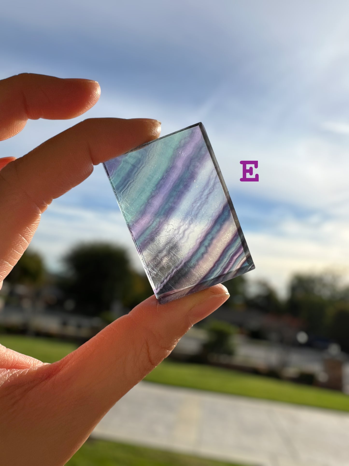 AAA Grade Fluorite Crystal Slab (S-medium) Batch#2