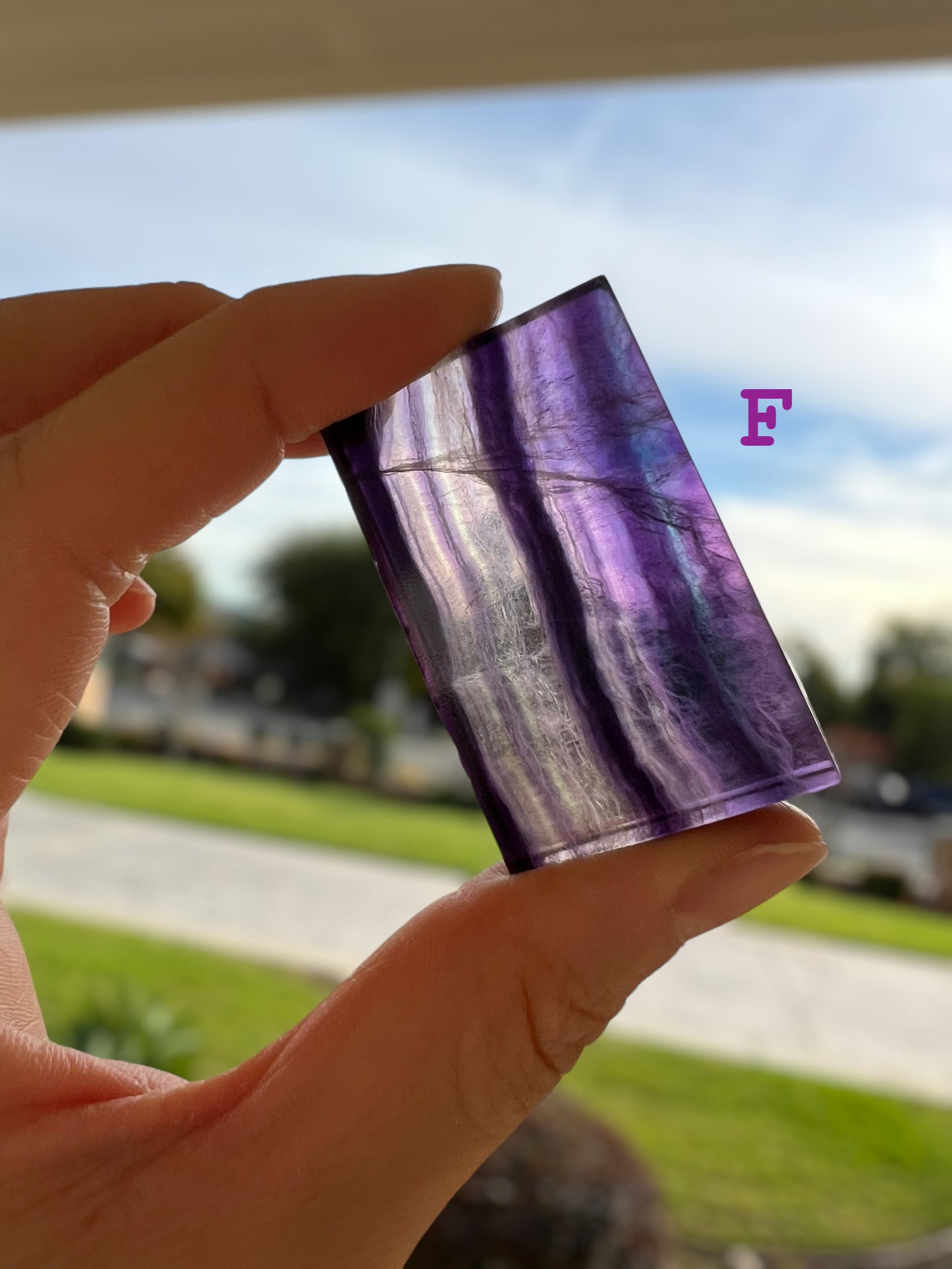 AAA Grade Fluorite Crystal Slab (S-medium) Batch#2