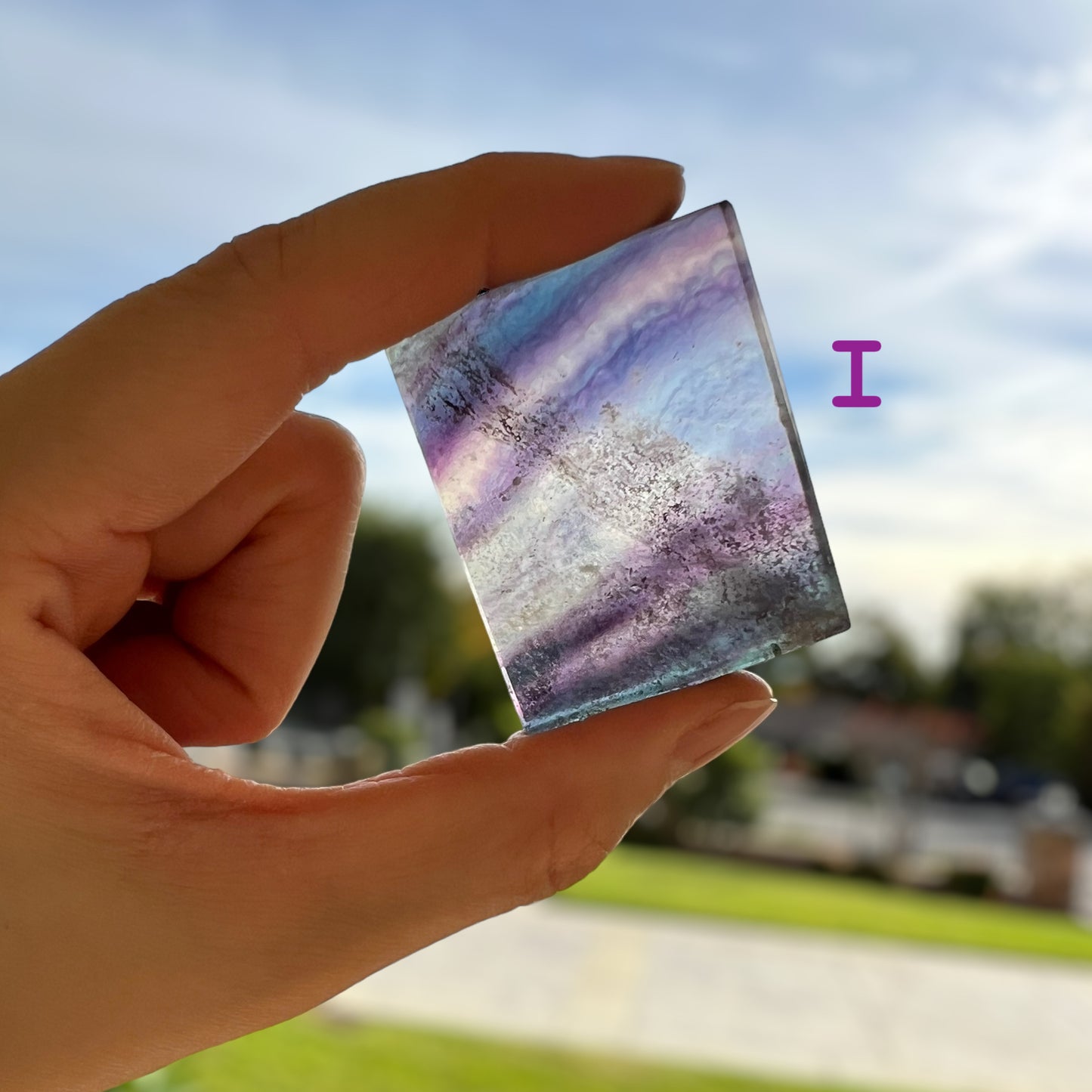 AAA Grade Fluorite Crystal Slab (S-medium) Batch#3