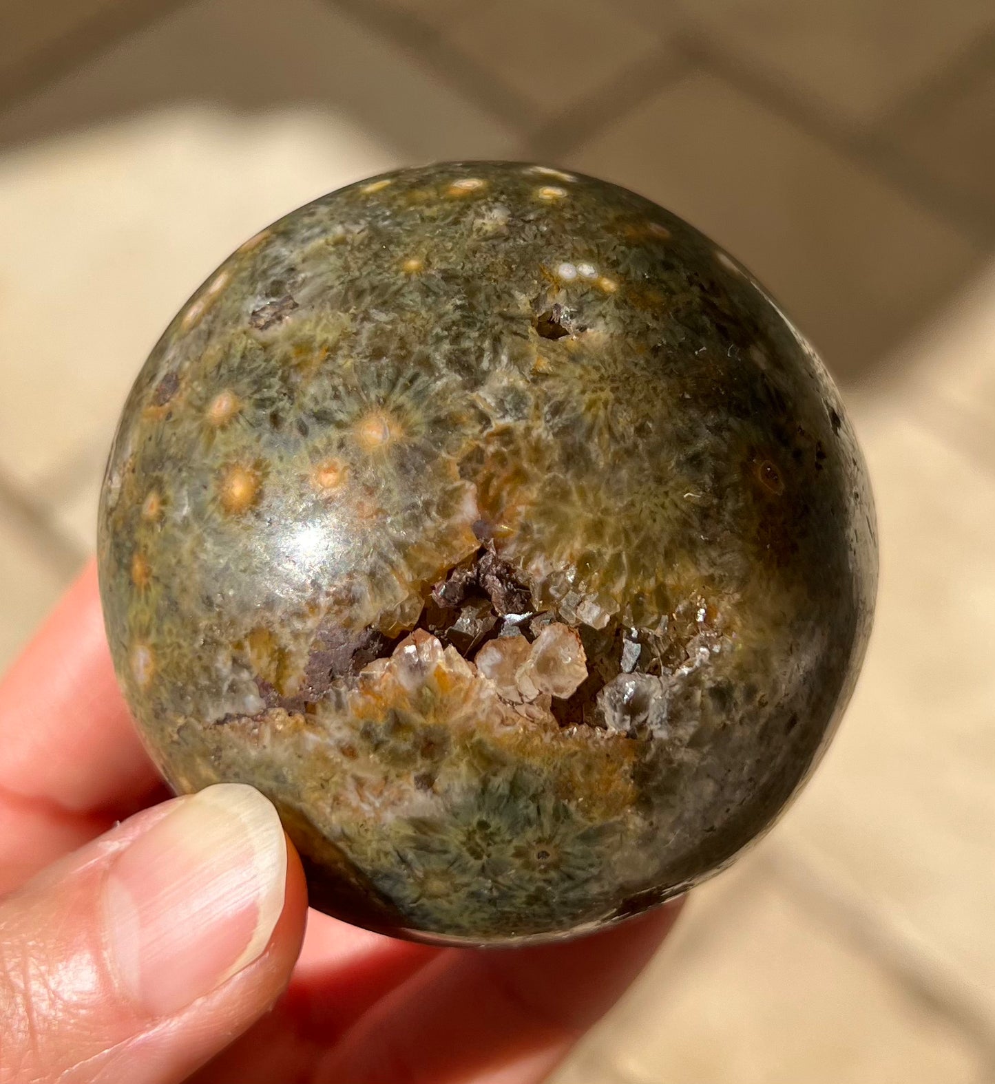 Ocean Jasper Crystal Sphere (M)