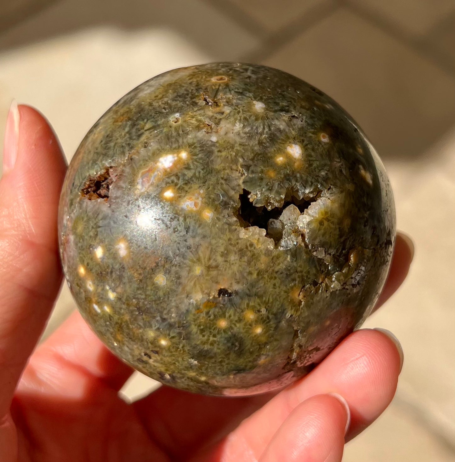 Ocean Jasper Crystal Sphere (M)