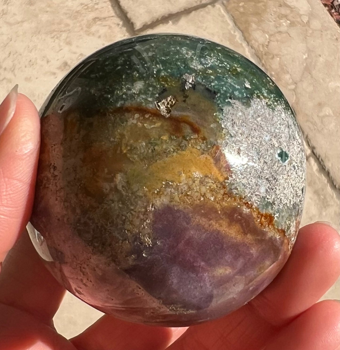 Ocean Jasper Crystal Sphere (M)