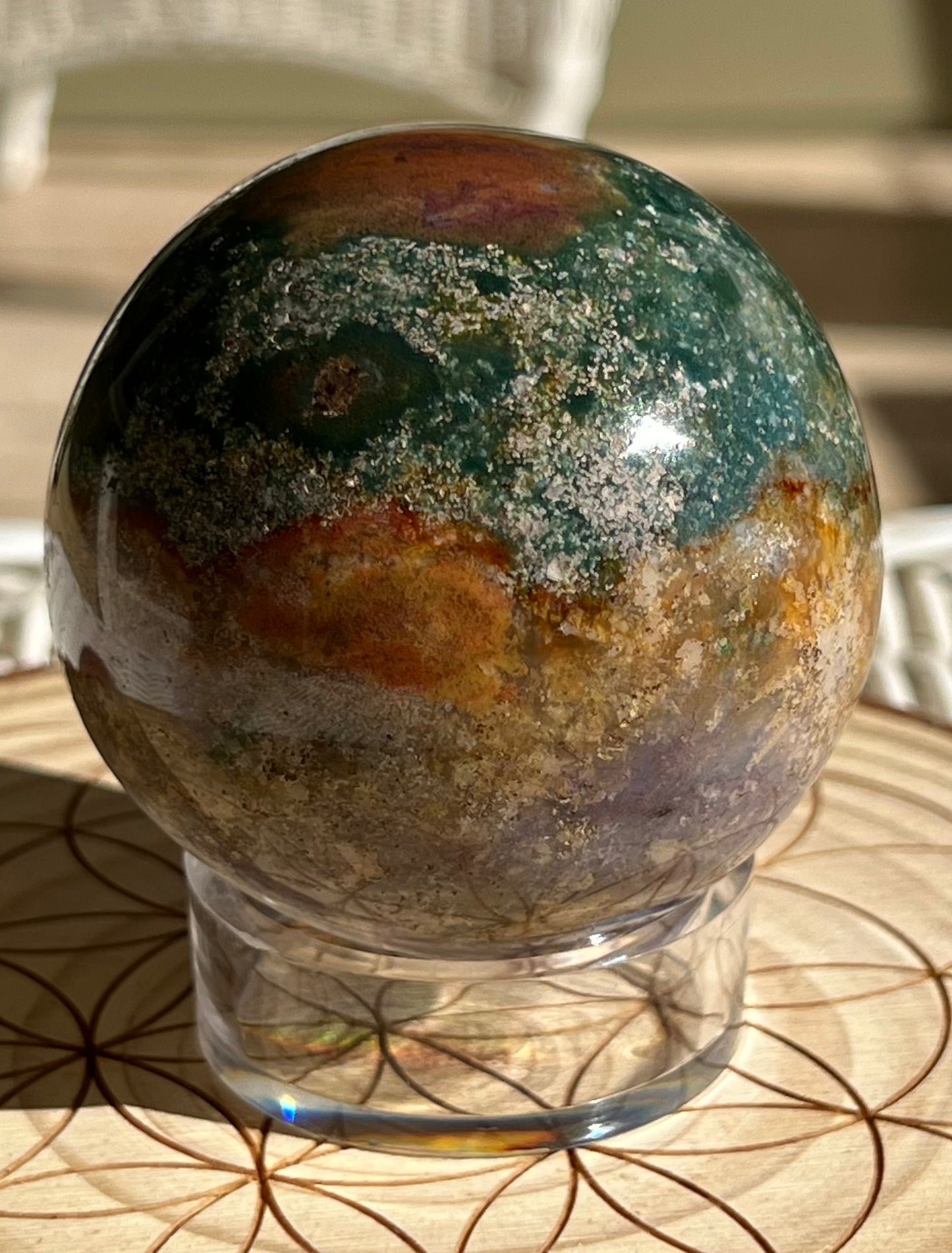 Ocean Jasper Crystal Sphere (M)