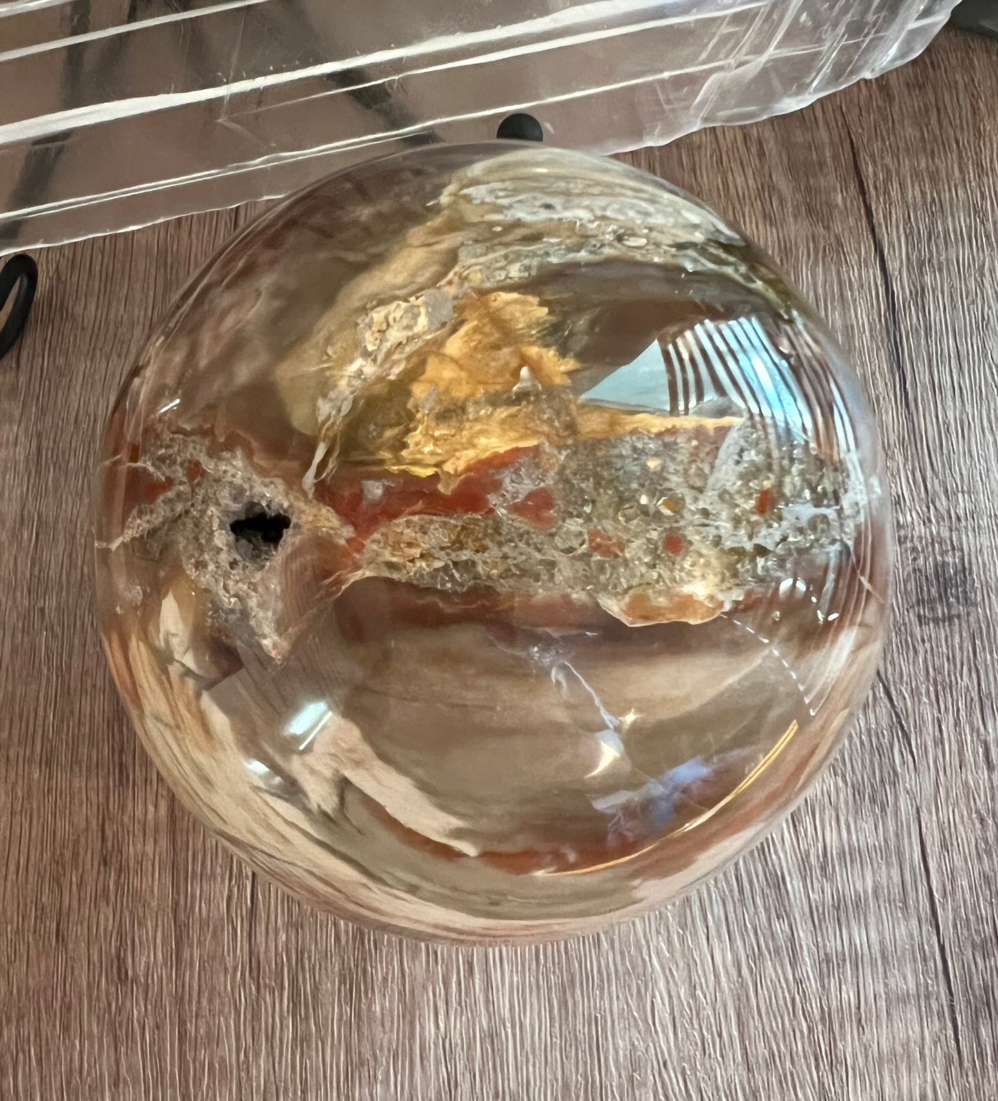 木化石水晶球(大)