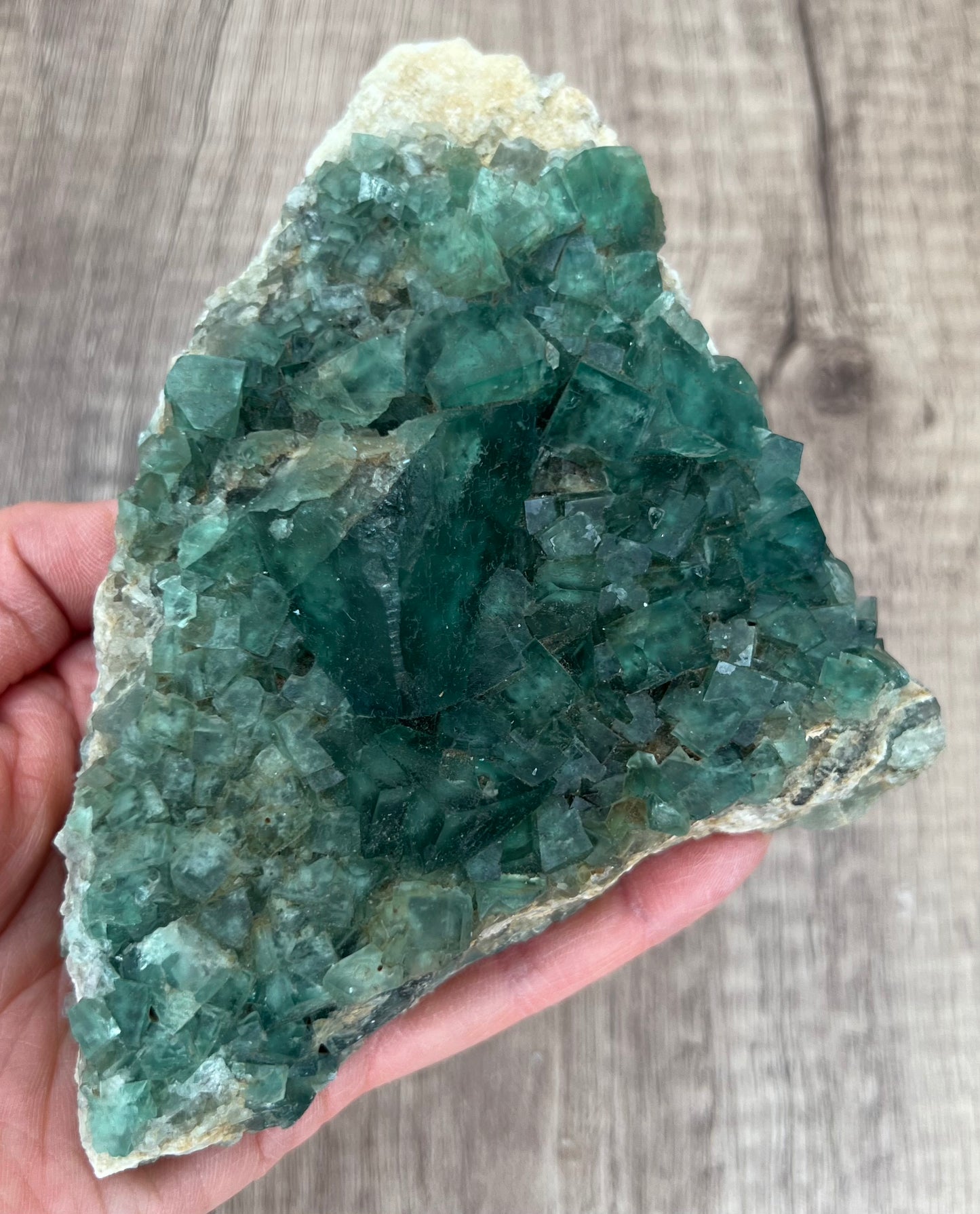 綠色螢石晶體標本