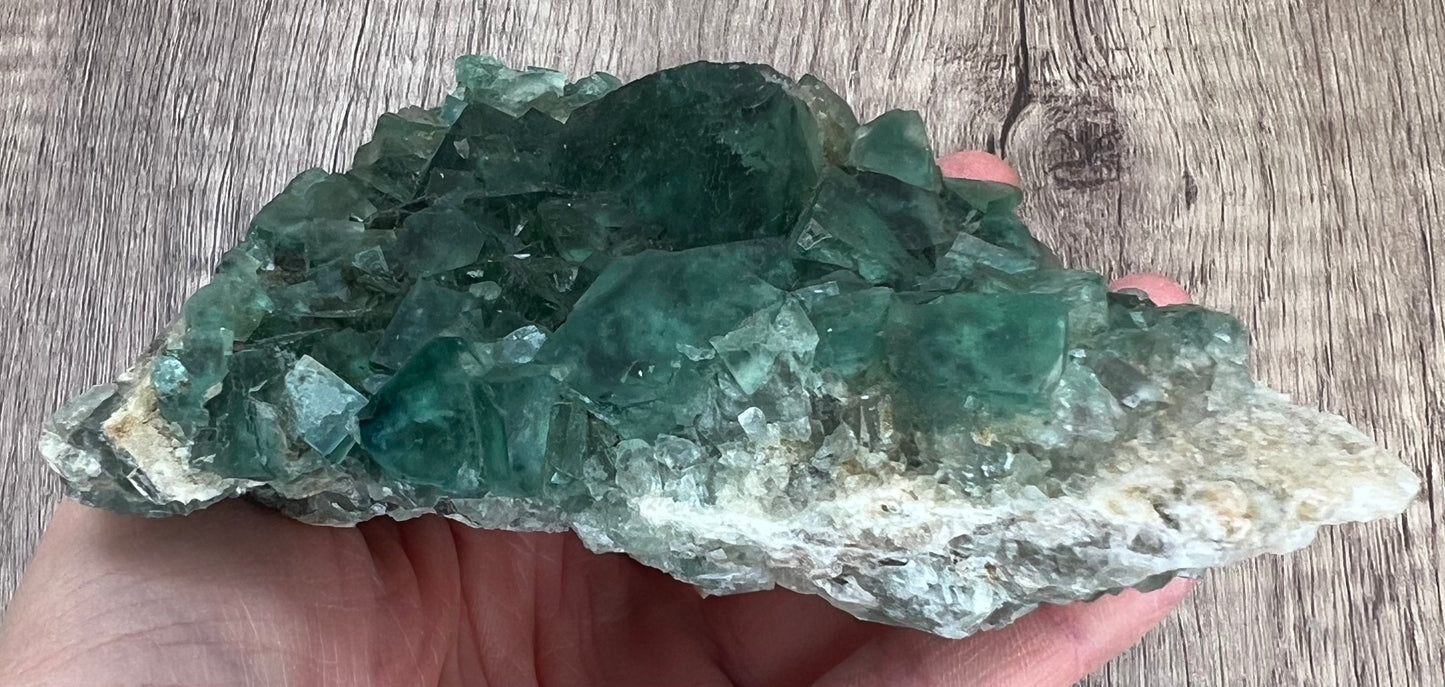 綠色螢石晶體標本