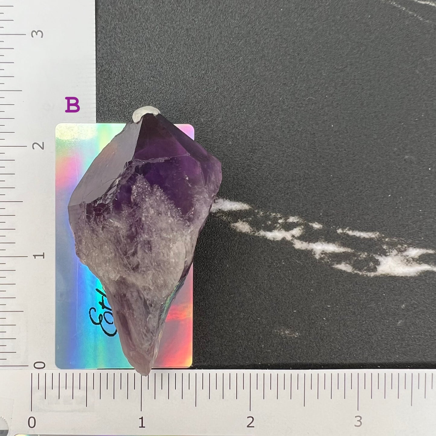 Bahia Amethyst Tooth Crystal with Tetrahedron Termination (S)