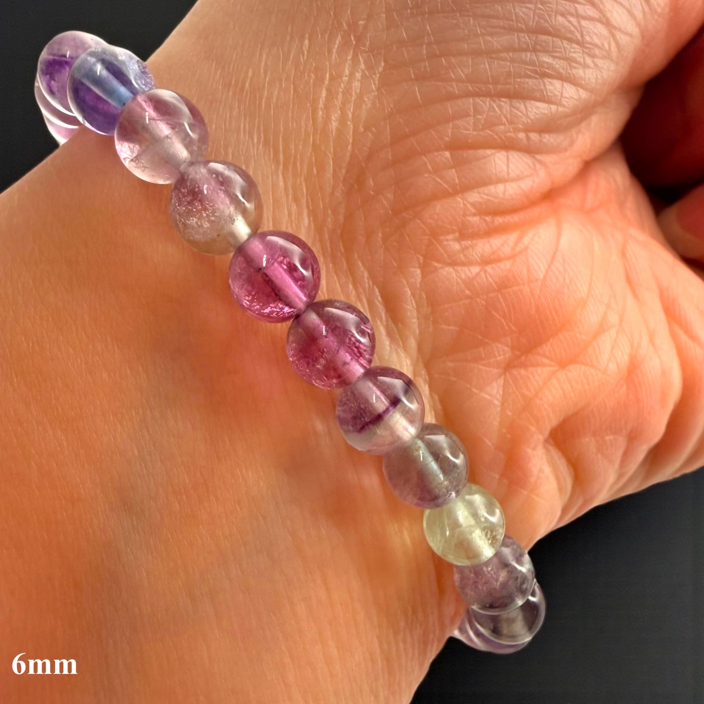 Candy Fluorite Crystal Beaded Bracelet, Premium