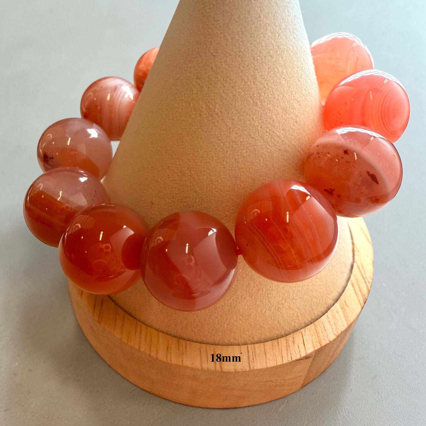Orange Agate Crystal Beaded Bracelets