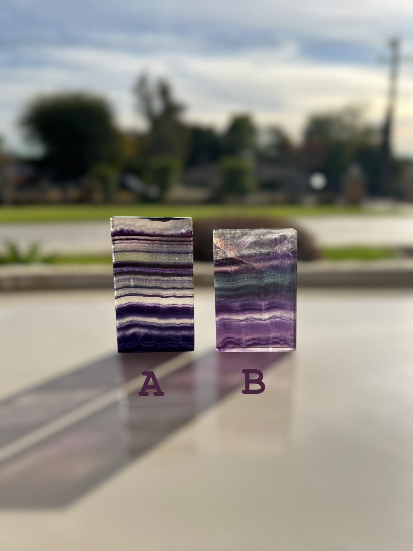 AAA Grade Fluorite Crystal Slab (S-large)