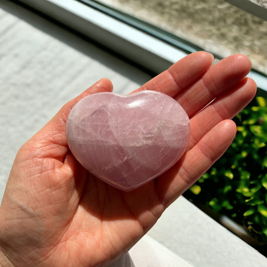 Violet Rose Quartz Crystal Hearts (Small)