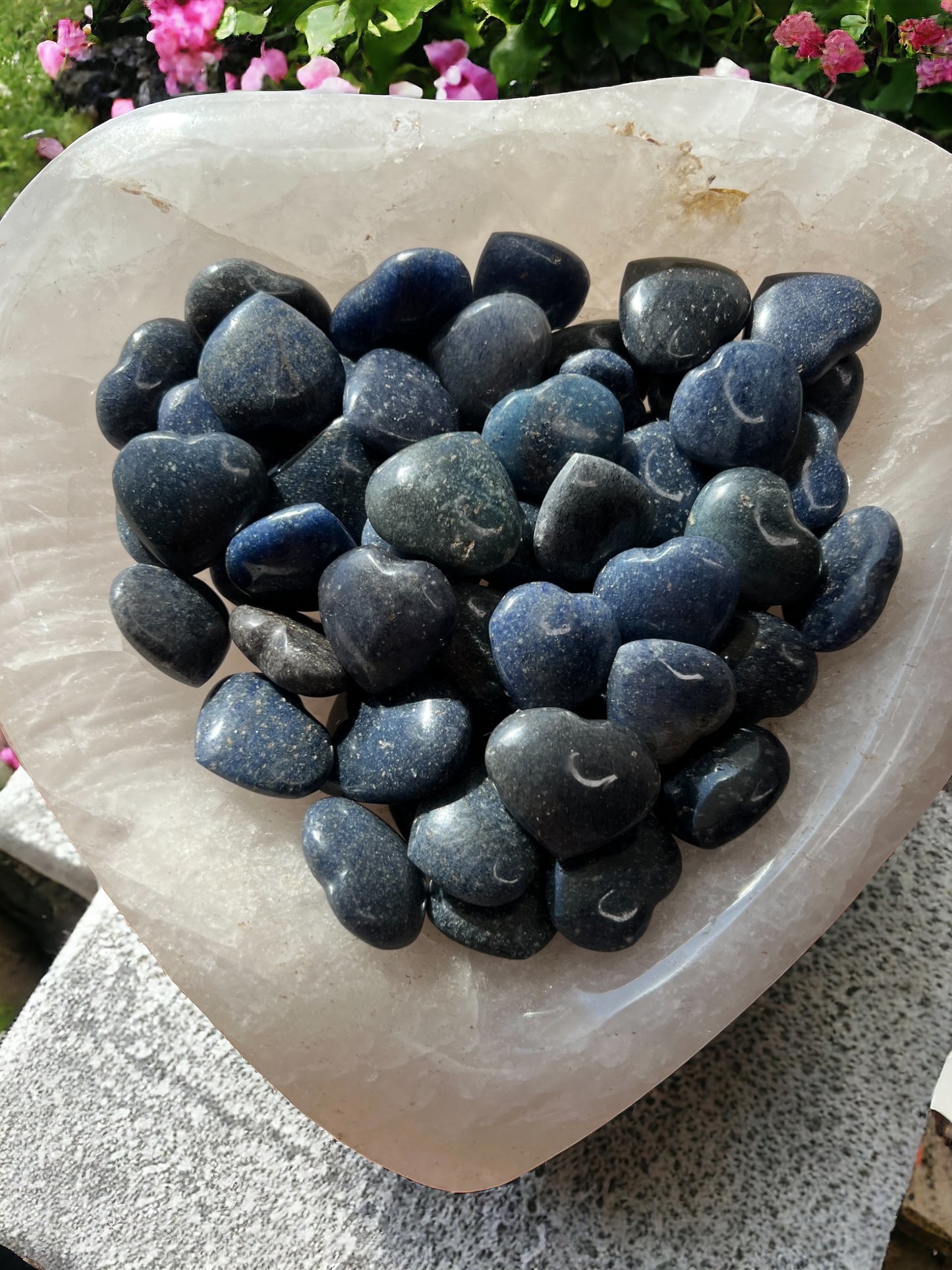 爆裂石水晶心形滾珠(中)