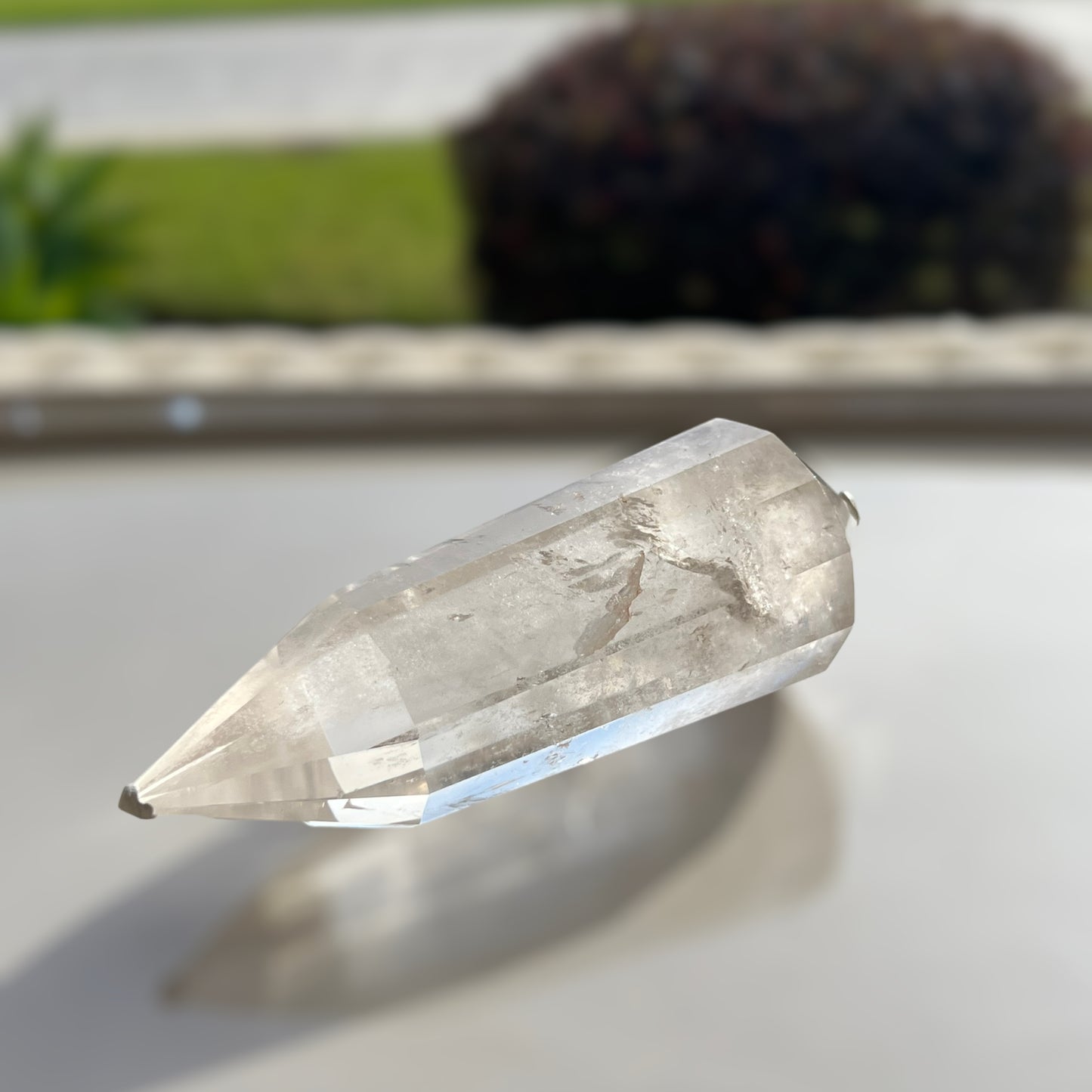 12 面 Vogel 透明石英棒水晶,AAA 級透明石英 (M)
