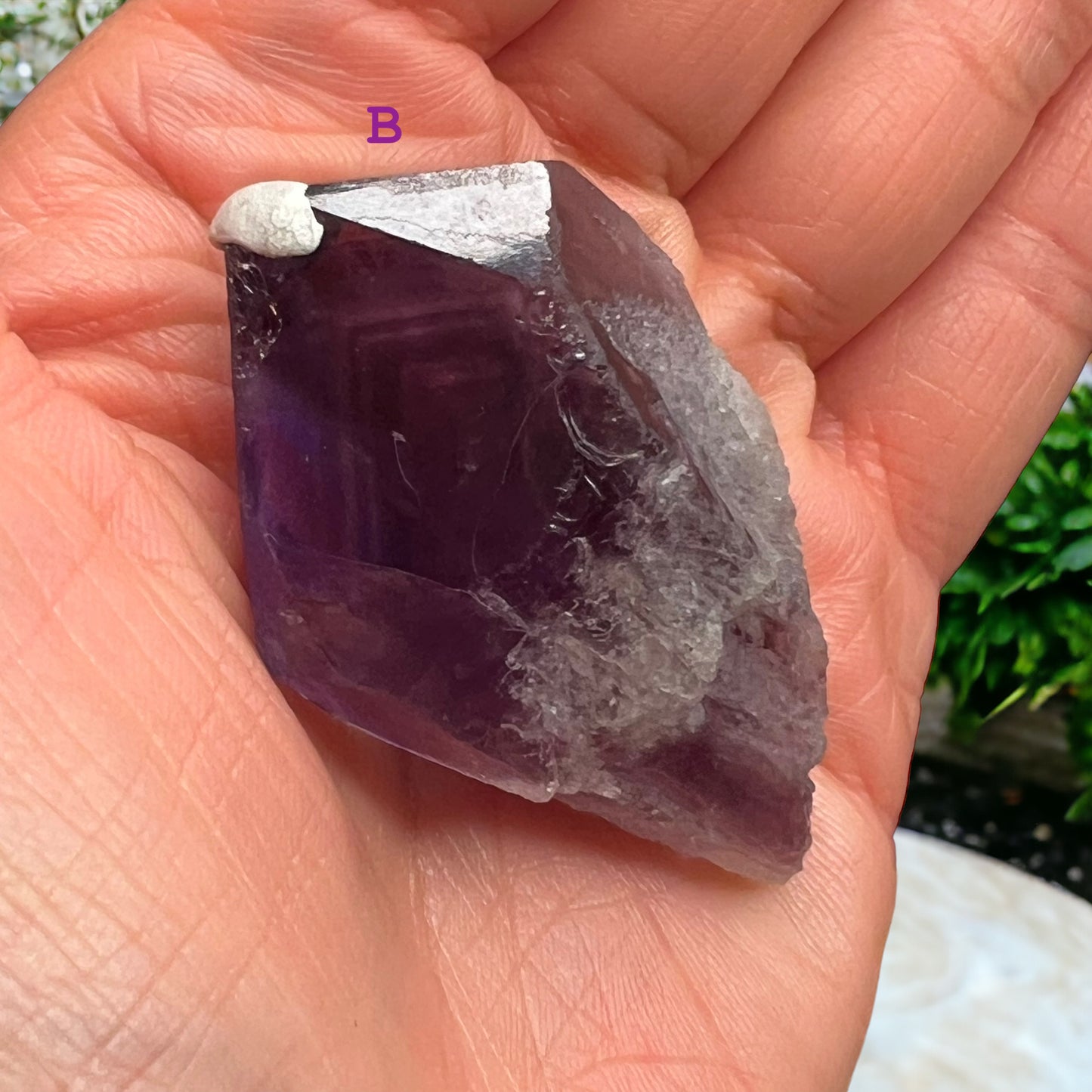 Bahia Amethyst Tooth Crystal with Tetrahedron Termination (S)