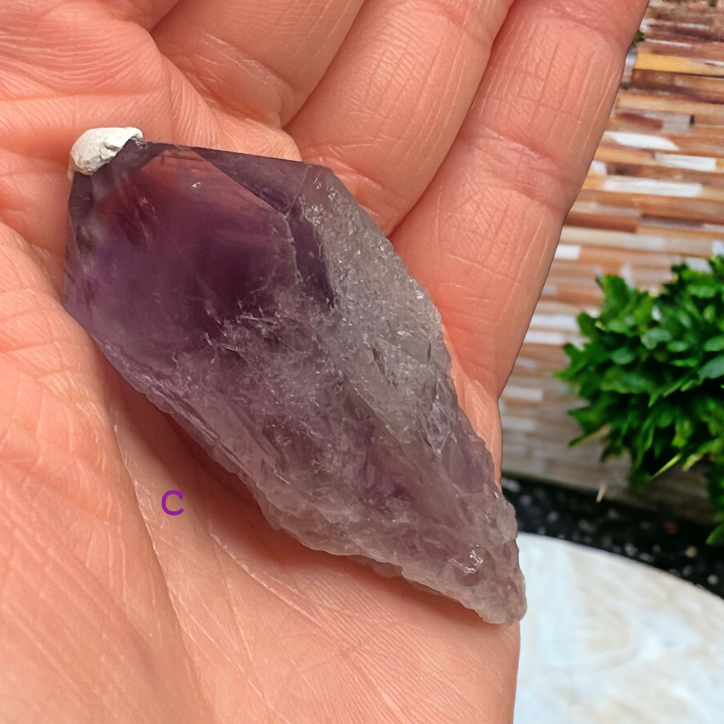 Bahia Amethyst Tooth Crystal with Tetrahedron Termination (S)