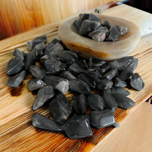 Blue Tara Quartz Crystal Tumbles (Dark Blue, Polished)
