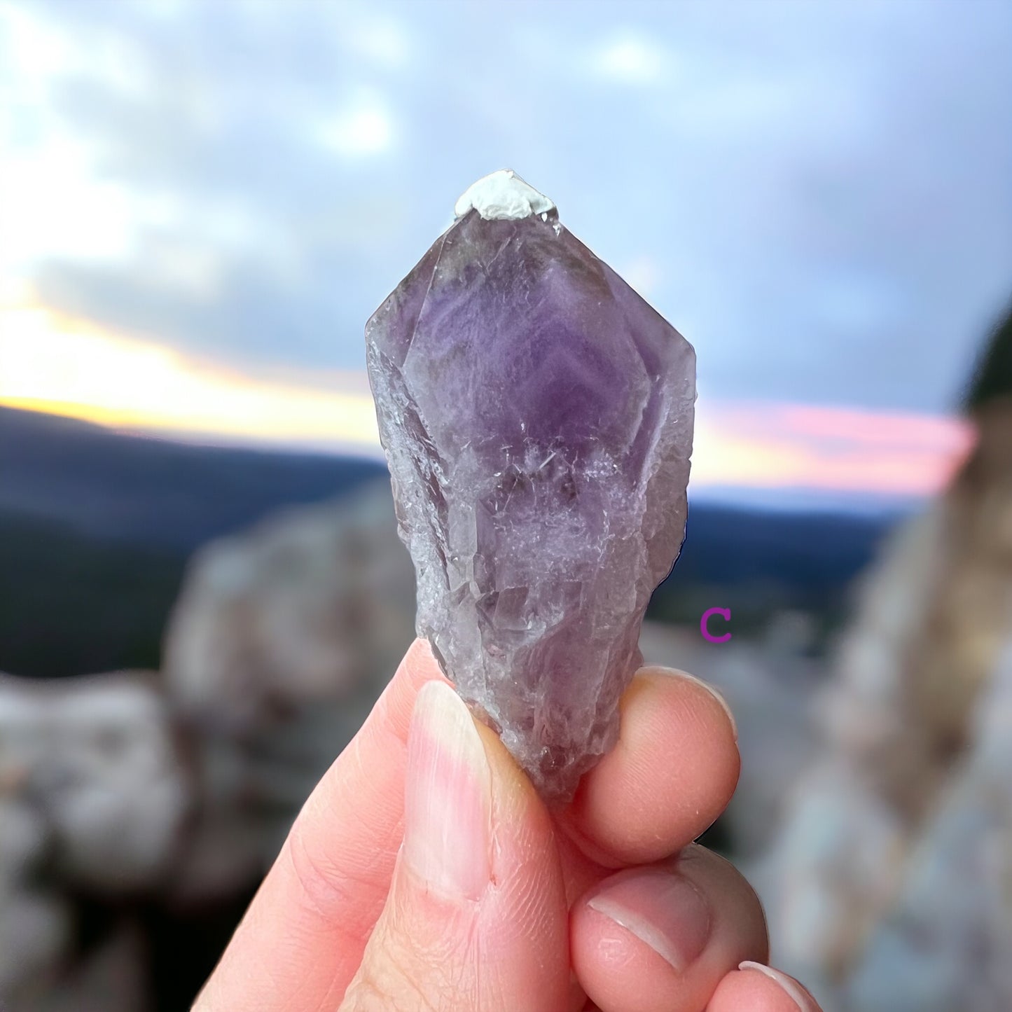 Bahia Amethyst Tooth Crystal with Tetrahedron Termination (S)
