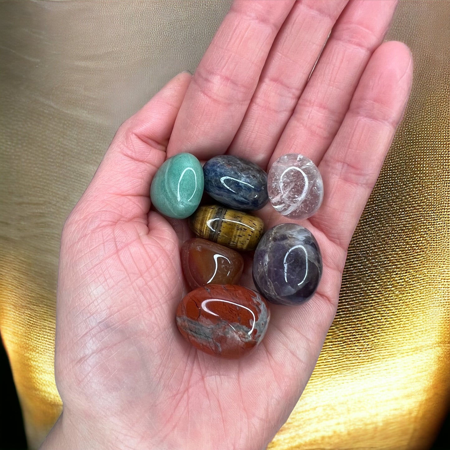 Chakra 滾石水晶套裝,高級