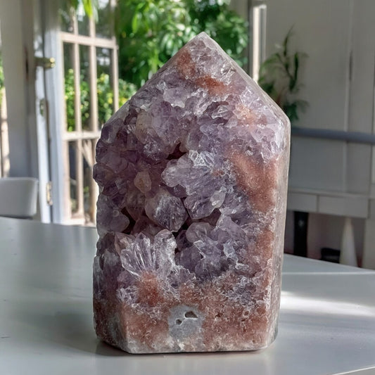 粉紅紫水晶塔(中)