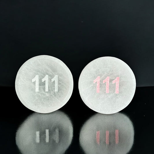 Angel Number "111" Selenite Crystal Bowl Round (S)