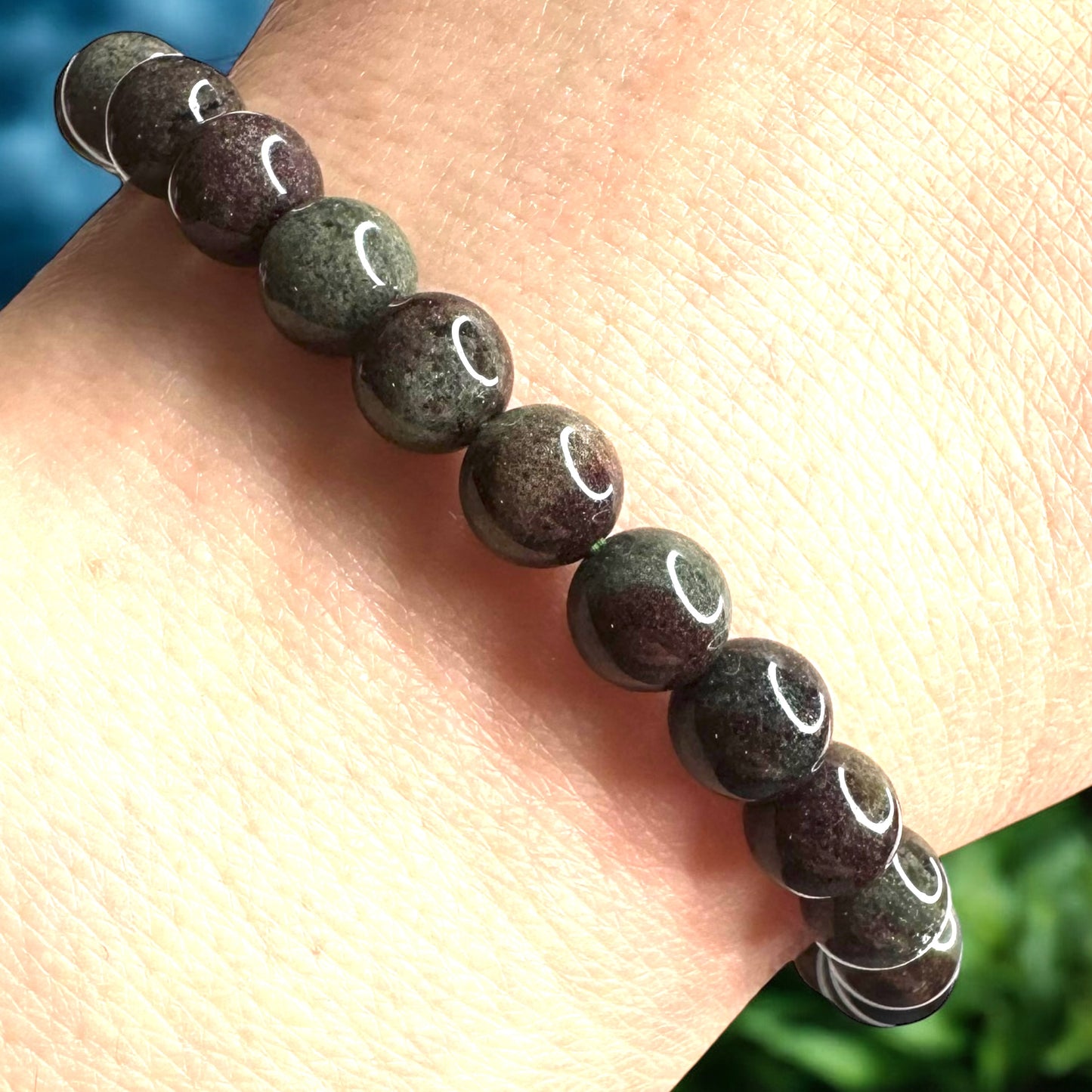 花園石英(Lodolite)水晶串珠手鍊