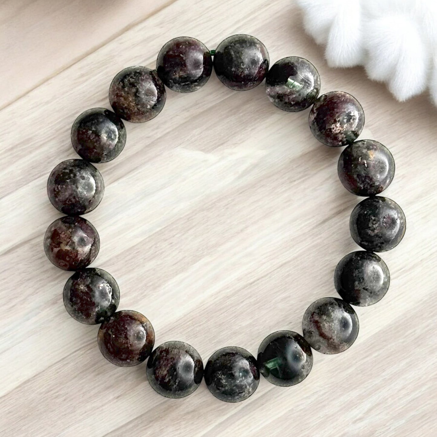 花園石英(Lodolite)水晶串珠手鍊