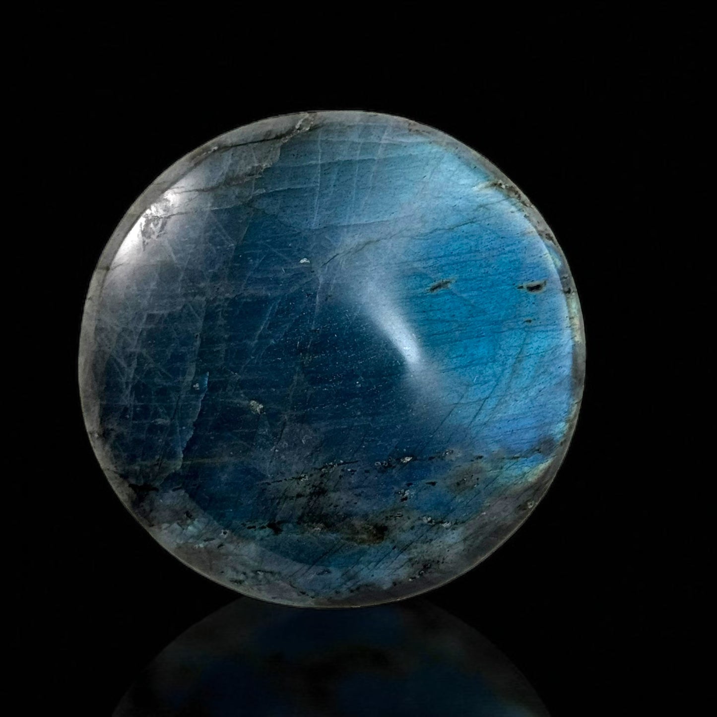 Premium Full Flash Labradorite Crystal Palm Stones