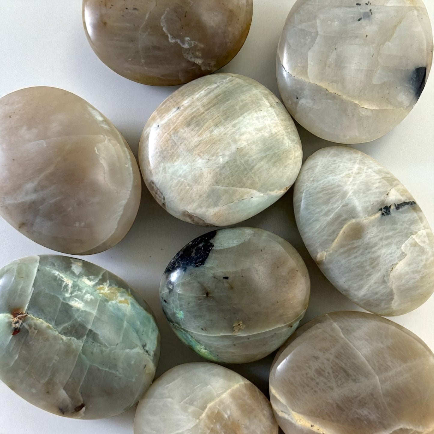 Garnierite Crystal Palm Stones