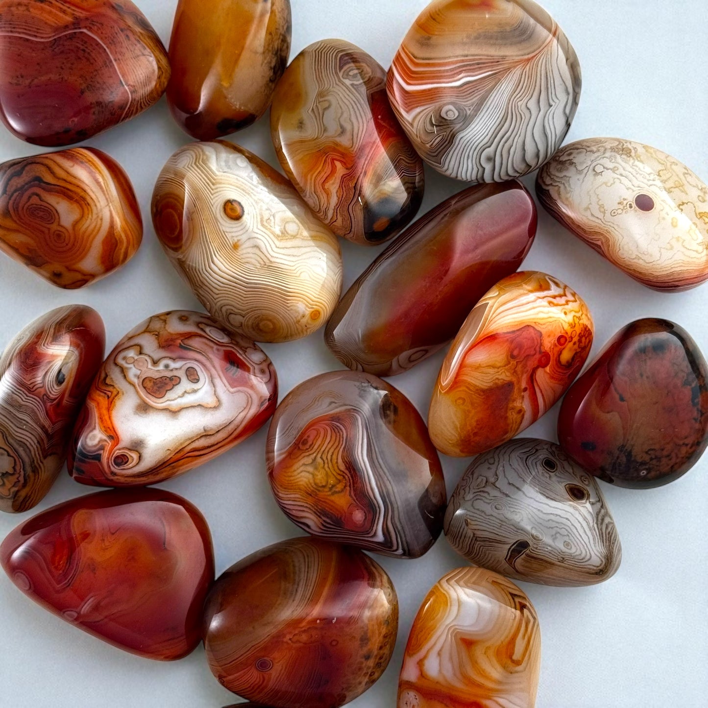 Sardonyx Agate Crystal Palm Stones