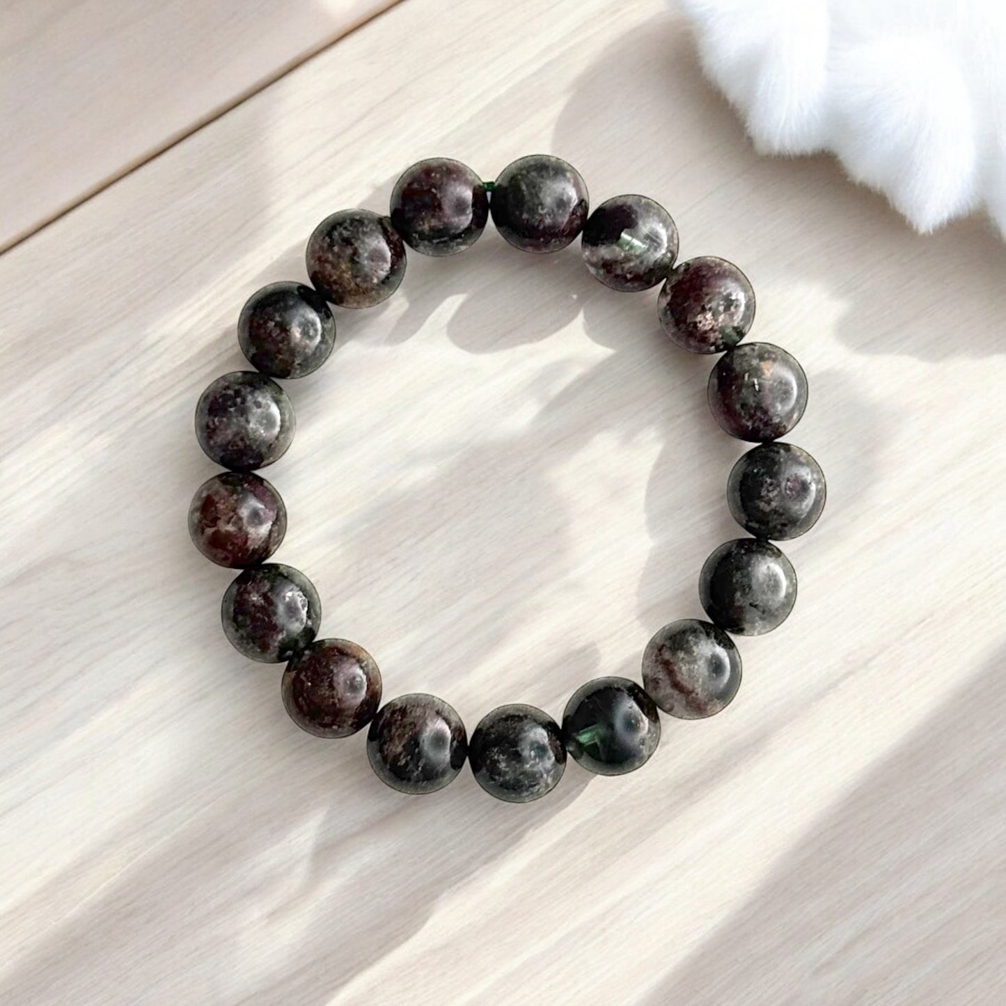 花園石英(Lodolite)水晶串珠手鍊
