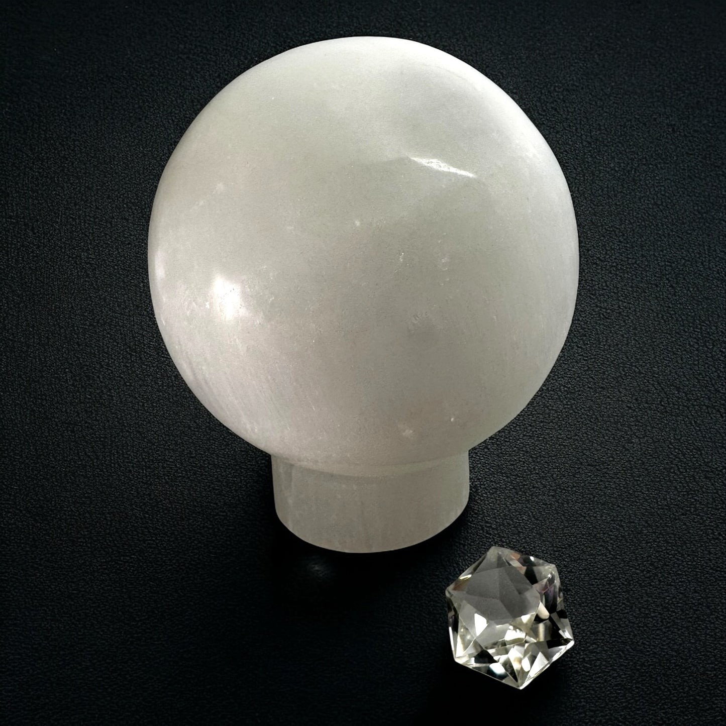 Sphere Selenite Crystal Light