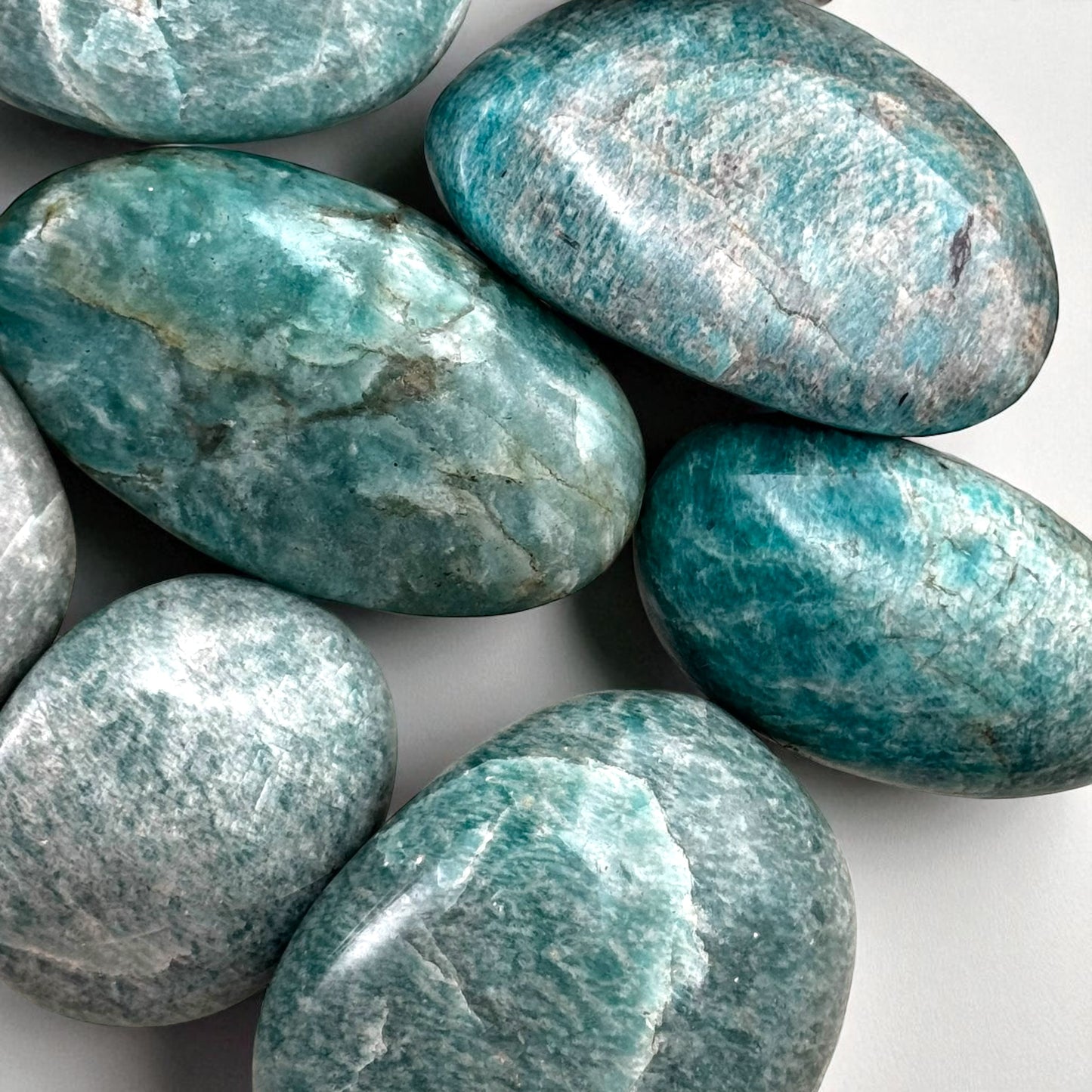 Amazonite Crystal Palm Stones