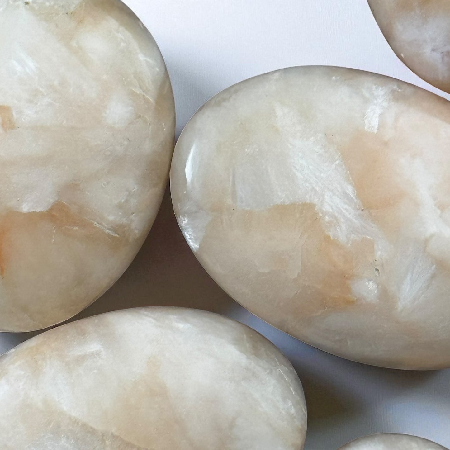 Stilbite Crystal Palm Stones