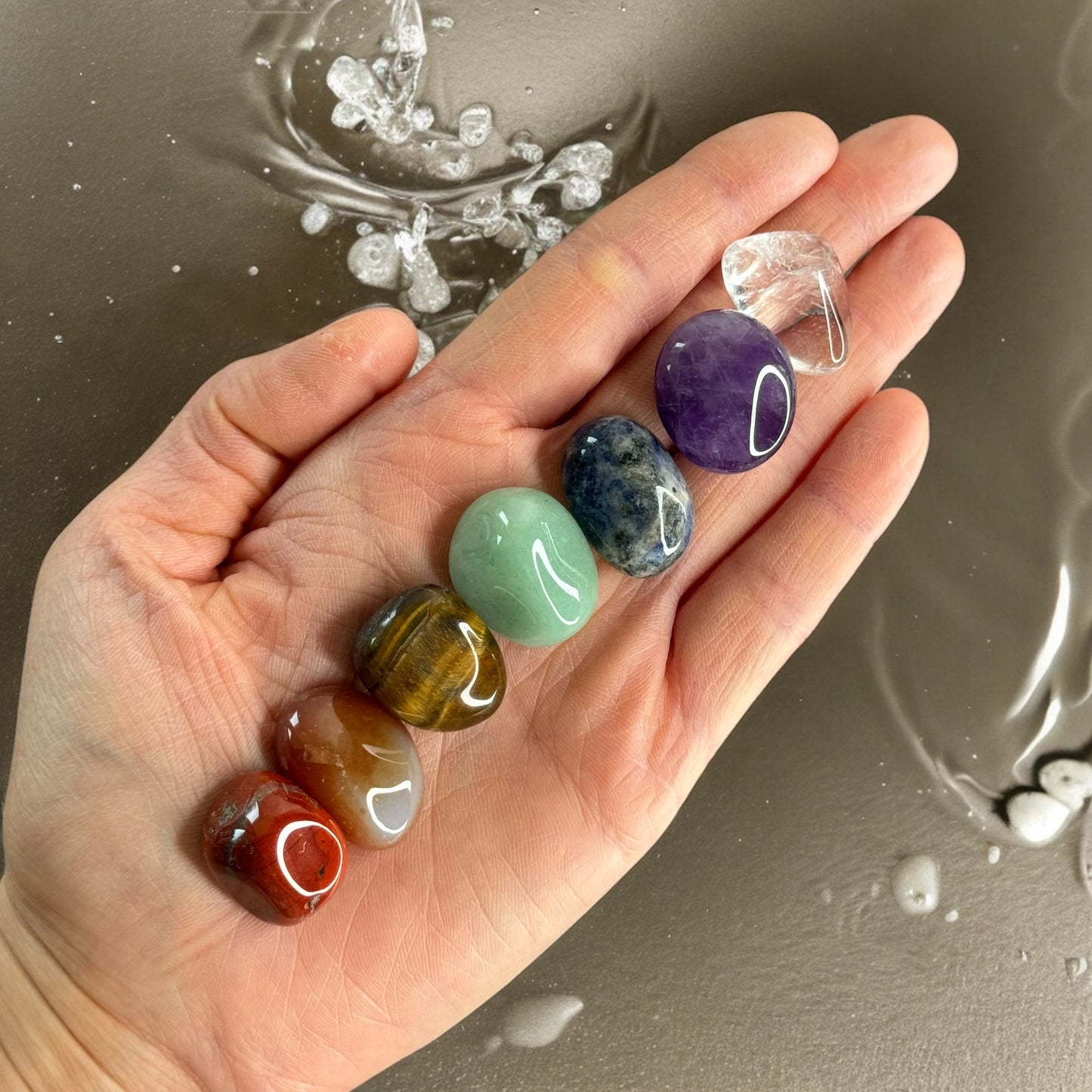 Chakra 滾石水晶套裝,高級