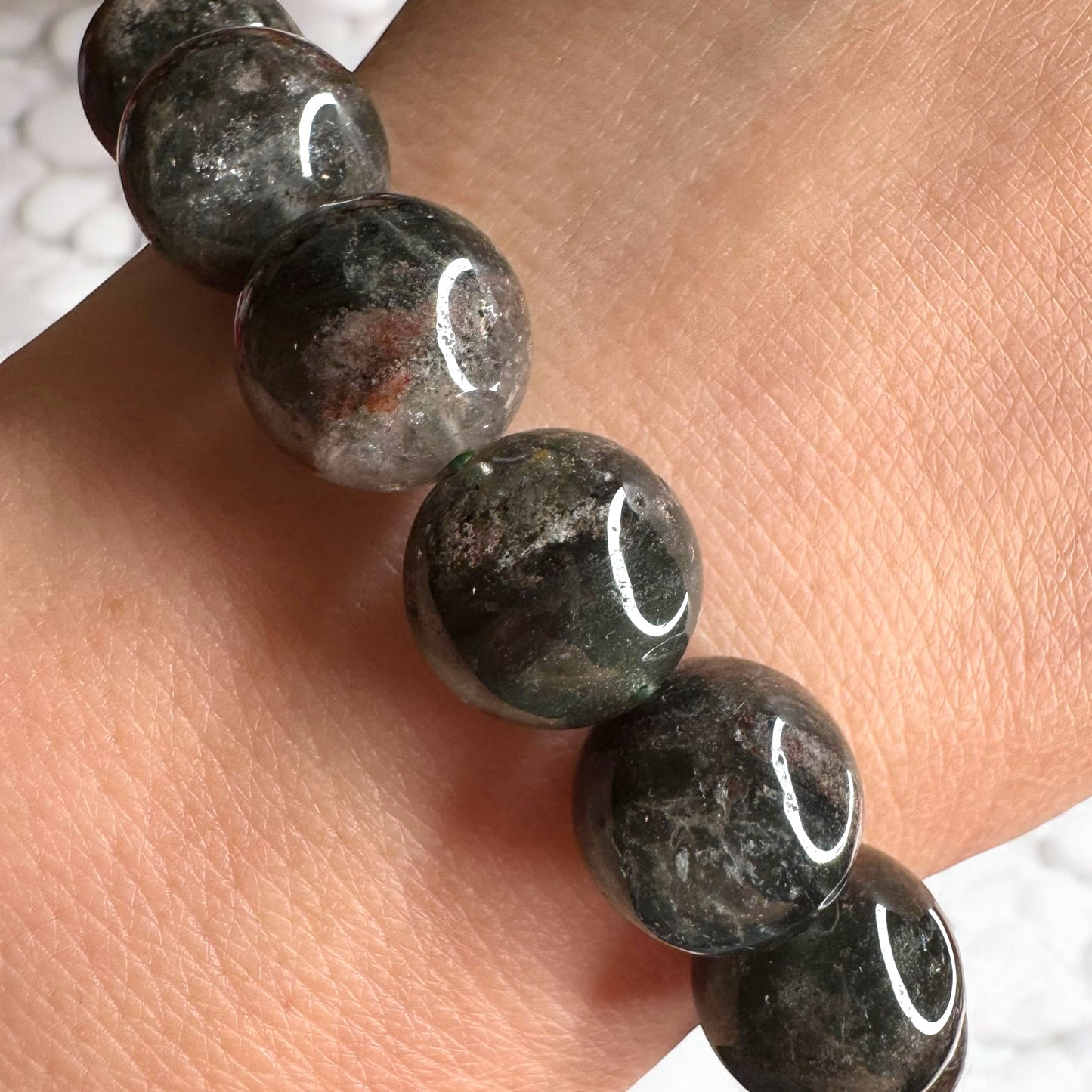 花園石英(Lodolite)水晶串珠手鍊