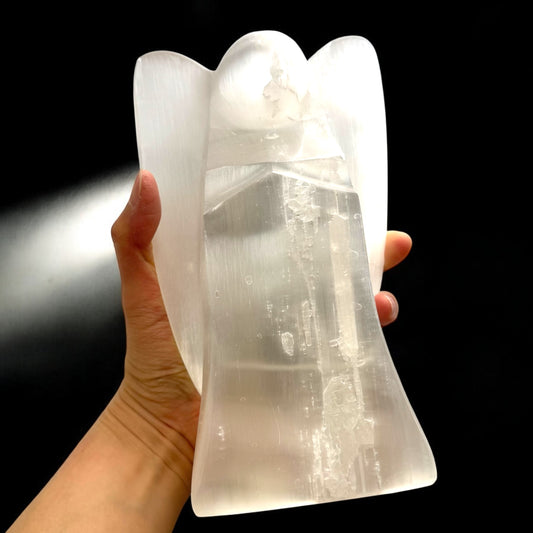 Angel Selenite Crystal Light