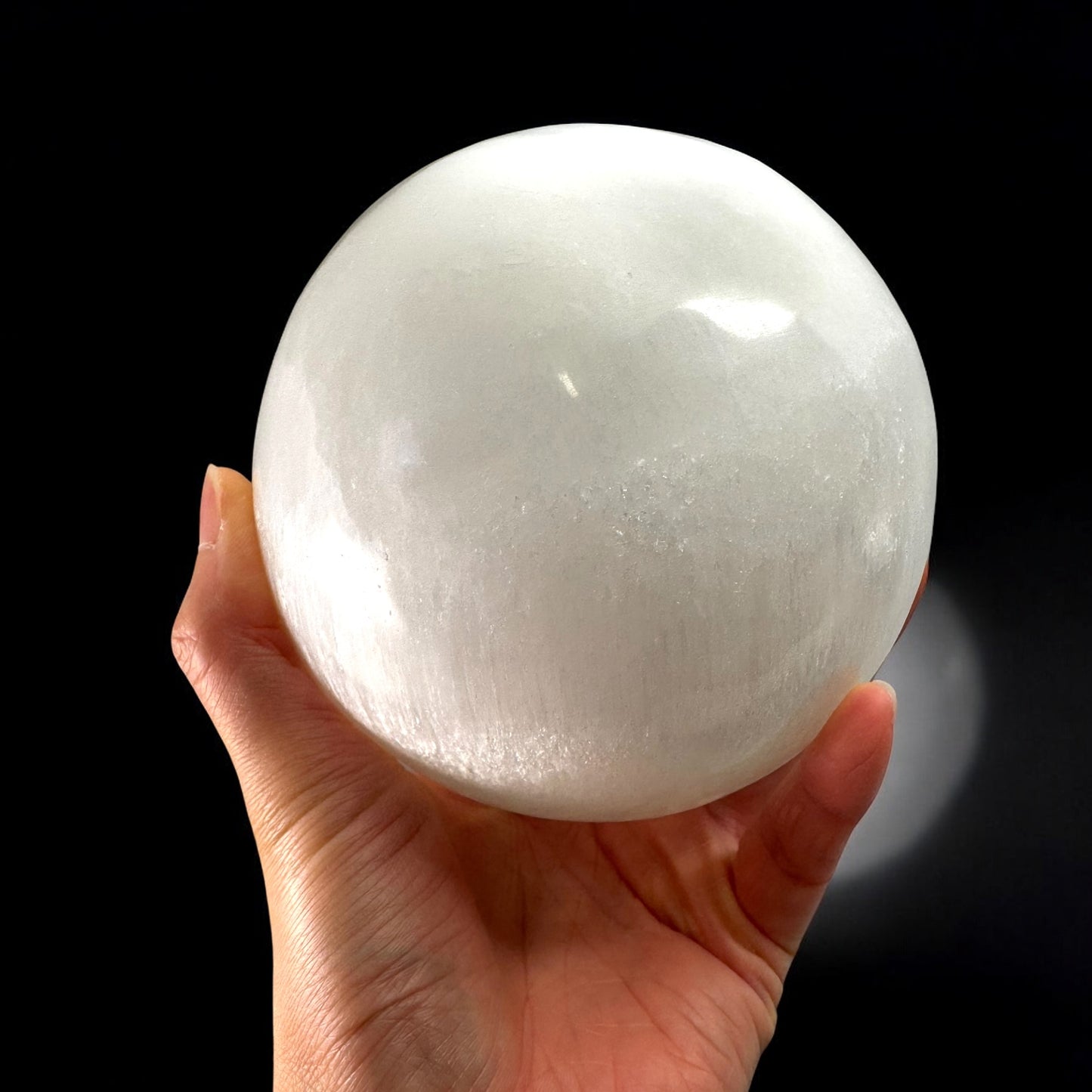 Sphere Selenite Crystal Light