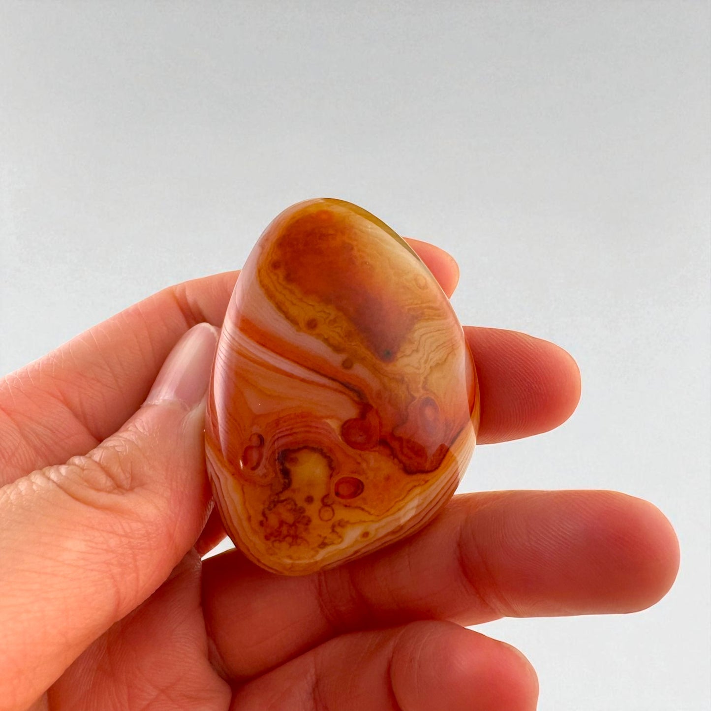 Sardonyx Agate Crystal Palm Stones
