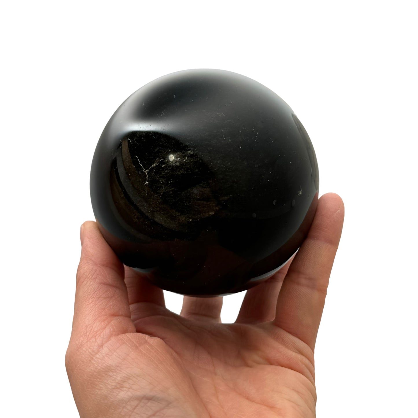 Gold Sheen Obsidian Crystal Sphere
