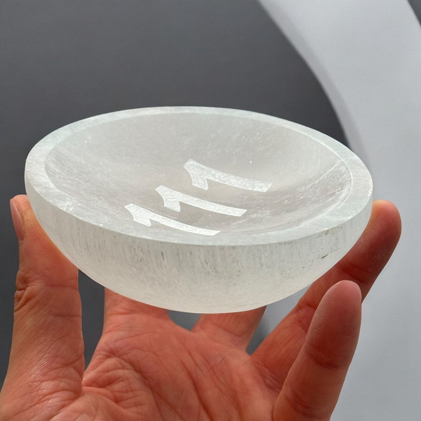 Angel Number "111" Selenite Crystal Bowl Round (S)