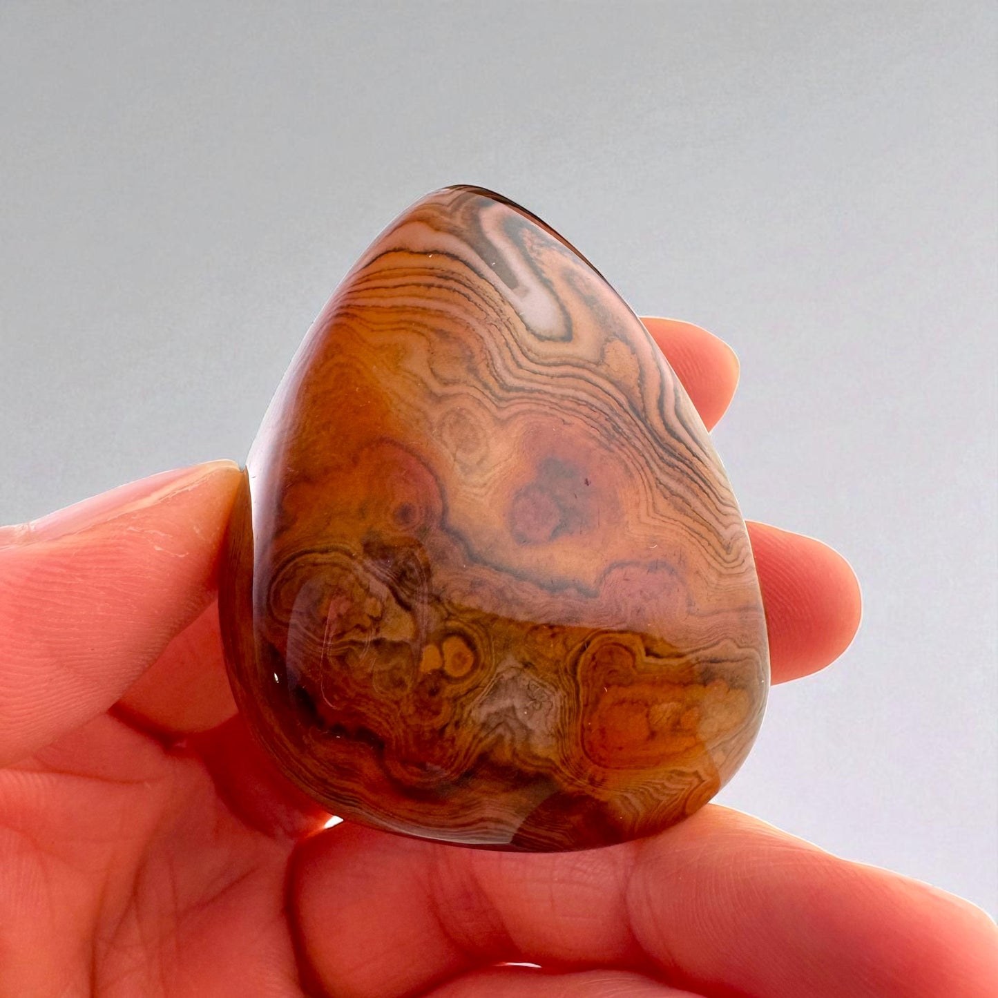 Sardonyx Agate Crystal Palm Stones