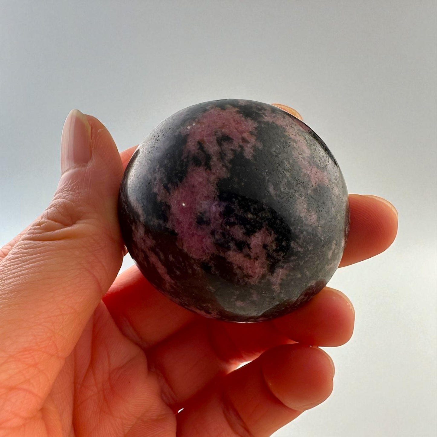 Rhodonite Crystal Palm Stones