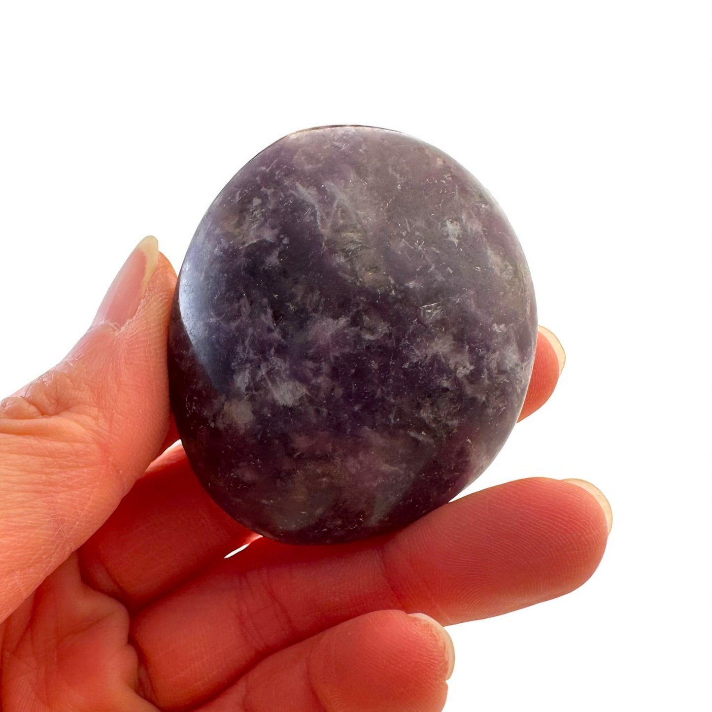 Lepidolite Crystal Palm Stones
